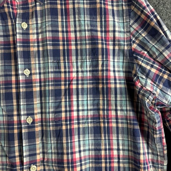 Banana Republic Shirt Mens Large Soft Wash Standard Fit Button Down Plaid Cotton - Picture 4 of 8